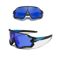 Okulary rowerowe KINGSEVEN LS911 SKY BLUE - CZARNY / GLASS BLUE C08