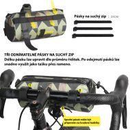 Torba rowerowa Rhinowalk - na kierownicę RK9103 ​​w kolorze camo zielony