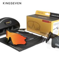 Okulary rowerowe KINGSEVEN LS911 CZARNY / SZKLANY CZERWONY C11