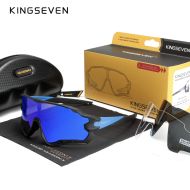 Okulary rowerowe KINGSEVEN LS911 SKY BLUE - CZARNY / GLASS BLUE C08