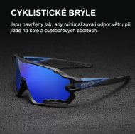 Okulary rowerowe KINGSEVEN LS911 SKY BLUE - CZARNY / GLASS BLUE C08