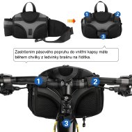 Torba rowerowa Rhinowalk - X21922 na kierownicę czarna