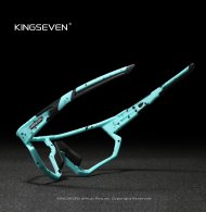 Okulary rowerowe KINGSEVEN LS910 CZERWONY - CZARNY / SZKLANY CZERWONY C06