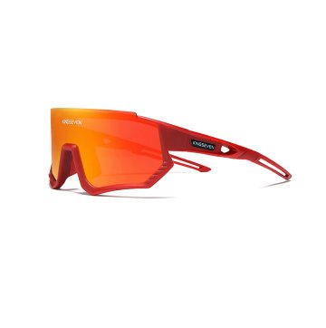 Okulary rowerowe KINGSEVEN LS910 RED / GLASS RED C09