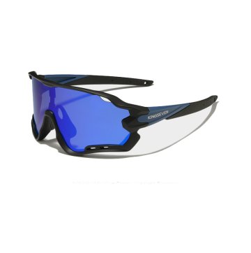 Okulary rowerowe KINGSEVEN LS911 DARK BLUE - CZARNY / SZKLANY NIEBIESKI C01