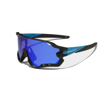 Okulary rowerowe KINGSEVEN LS911 SKY BLUE - CZARNY / GLASS BLUE C08